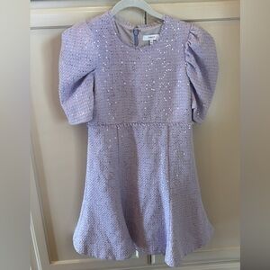 Likely Purple A-Line Mini Dress with Puff Sleeves